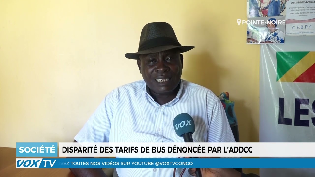 ADDCC dénonce les disparités des tarifs de bus à Pointe-Noire et appelle à une régulation équitable