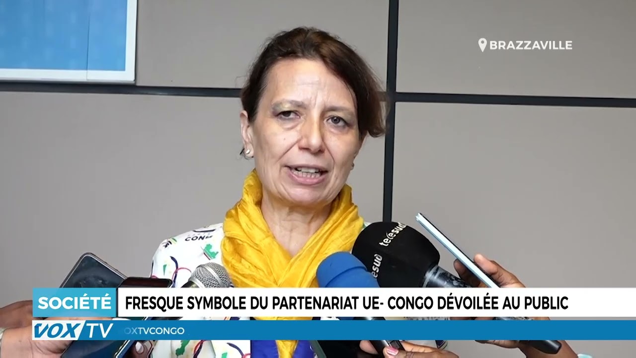 Fresque symbole du Partenariat UE  Congo dévoilée au public