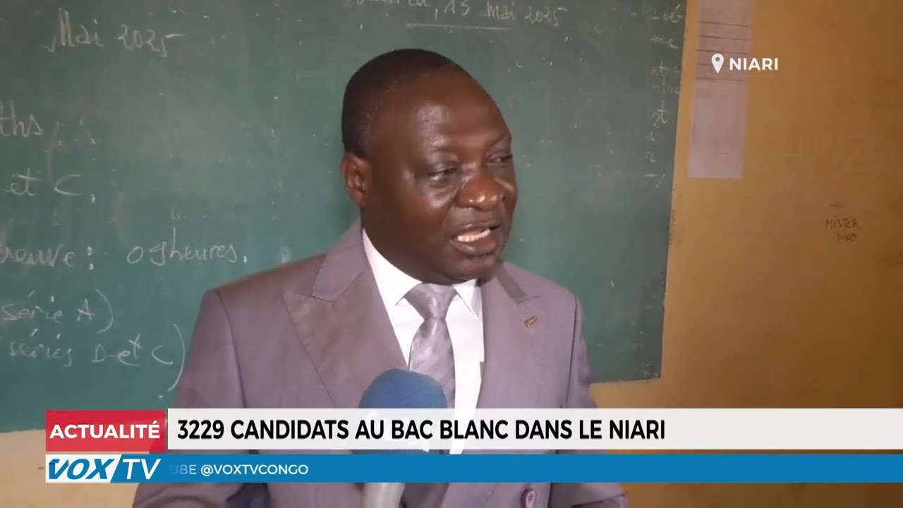 3229 Candidats au BAC blanc affrontent les épreuves dans le Niari