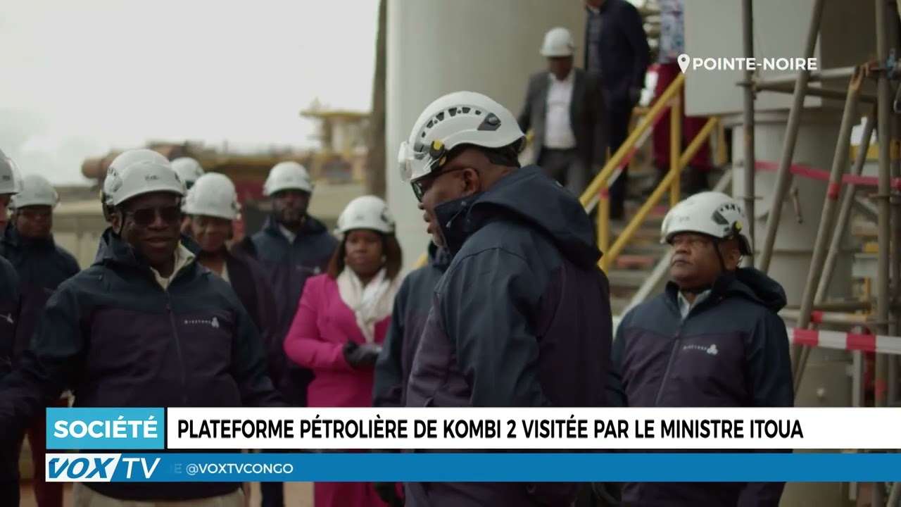Le ministre Itoua visite la plateforme pétrolière de Kombi 2.