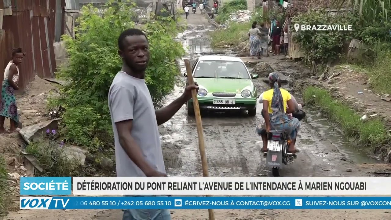 Détérioration du pont reliant l’avenue de l’intendance à Marien Ngouabi