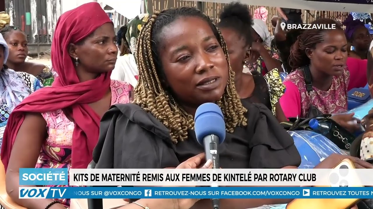 Kits de maternité remis aux femmes de Kintelé par rotary club