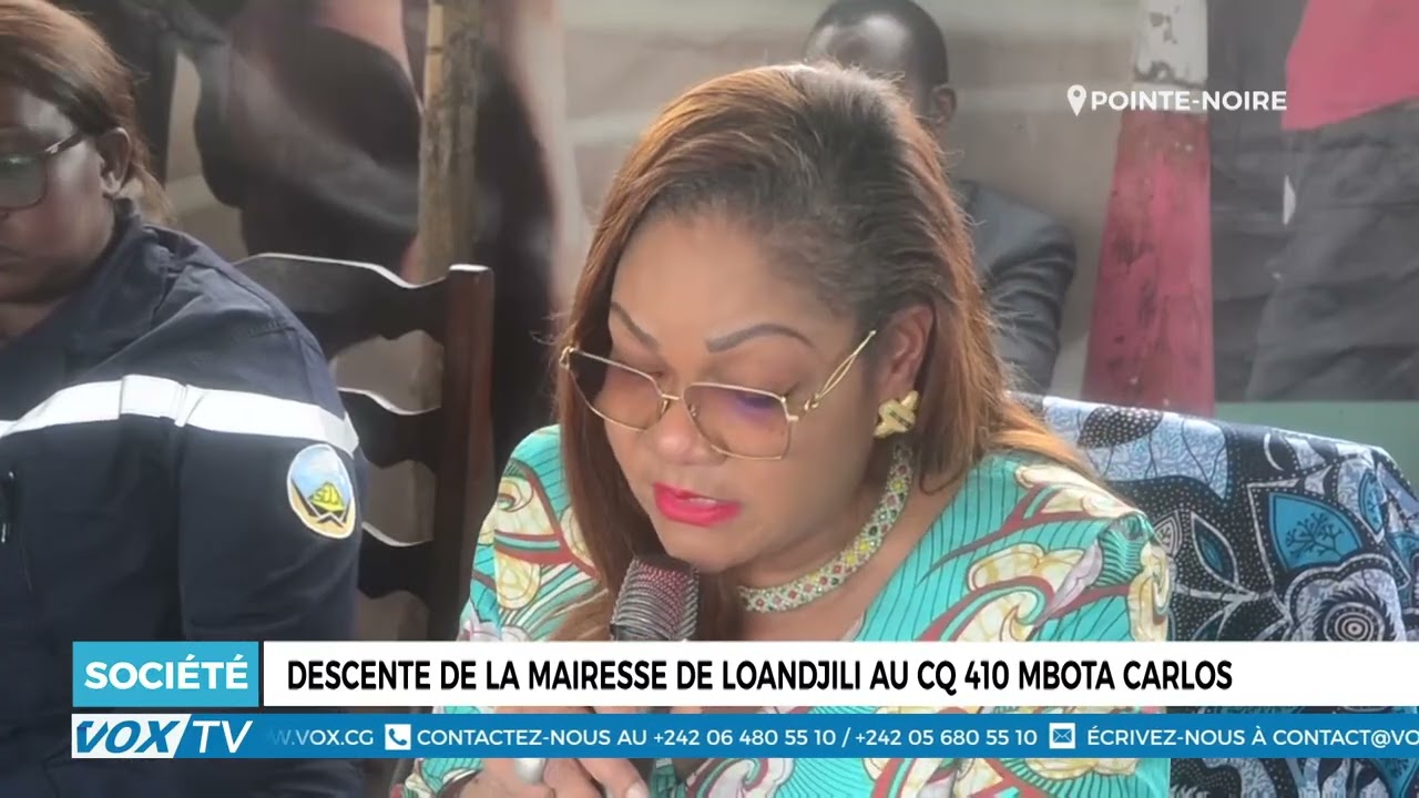 Descente de la Mairesse de Loandjili au Quartier 410 Mbota Carlos