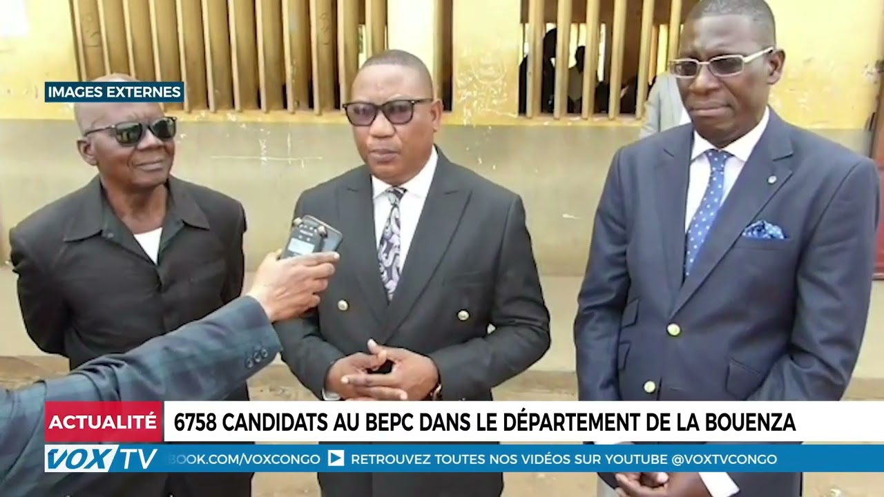 6758 candidats au BEPC DANS le département de la Bouenza