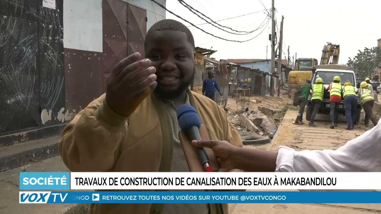 Travaux de construction de canalisation des eaux à Makabandilou