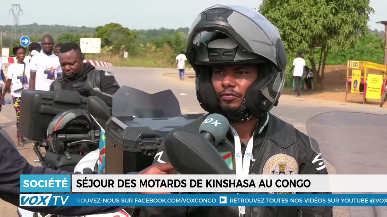 Des motards de Kinshasa en séjour au Congo