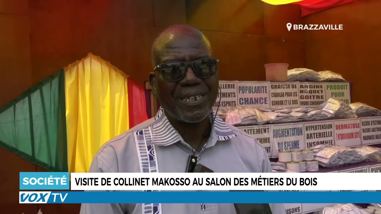 Visite de Collinet Makosso au salon des métiers du bois