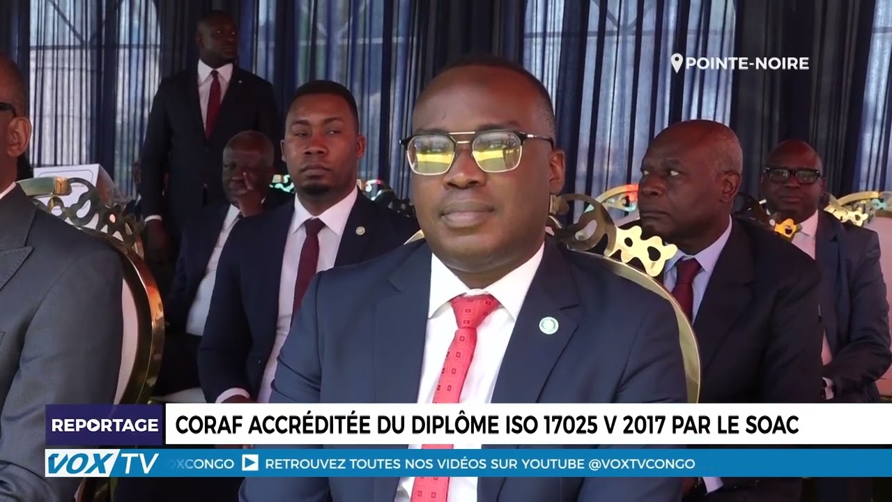 CORAF accréditée du diplôme ISO 17025 V 2017 PAR LE SOAC 2
