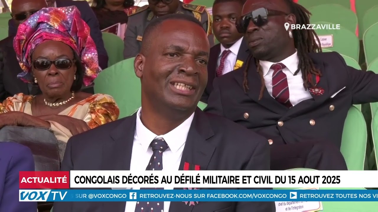 Congolais décorés au défilé militaire et civil du 15 Aout 2025