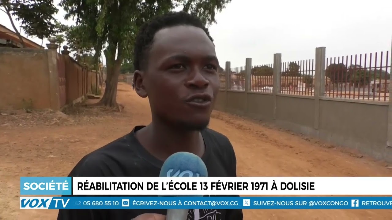 Réhabilitation de l&rsquo;école 13 février 1971 à Dolisie