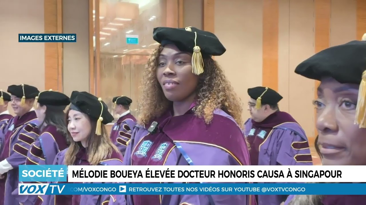 Mélodie Boueya, première Congolaise élevée au rang de docteur Honoris Causa à Singapour