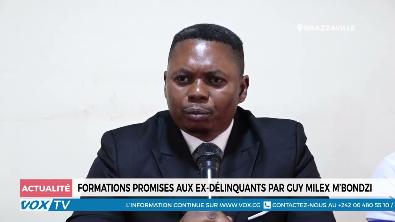 Formations promises aux ex délinquants par Guy Milex M’bondzi