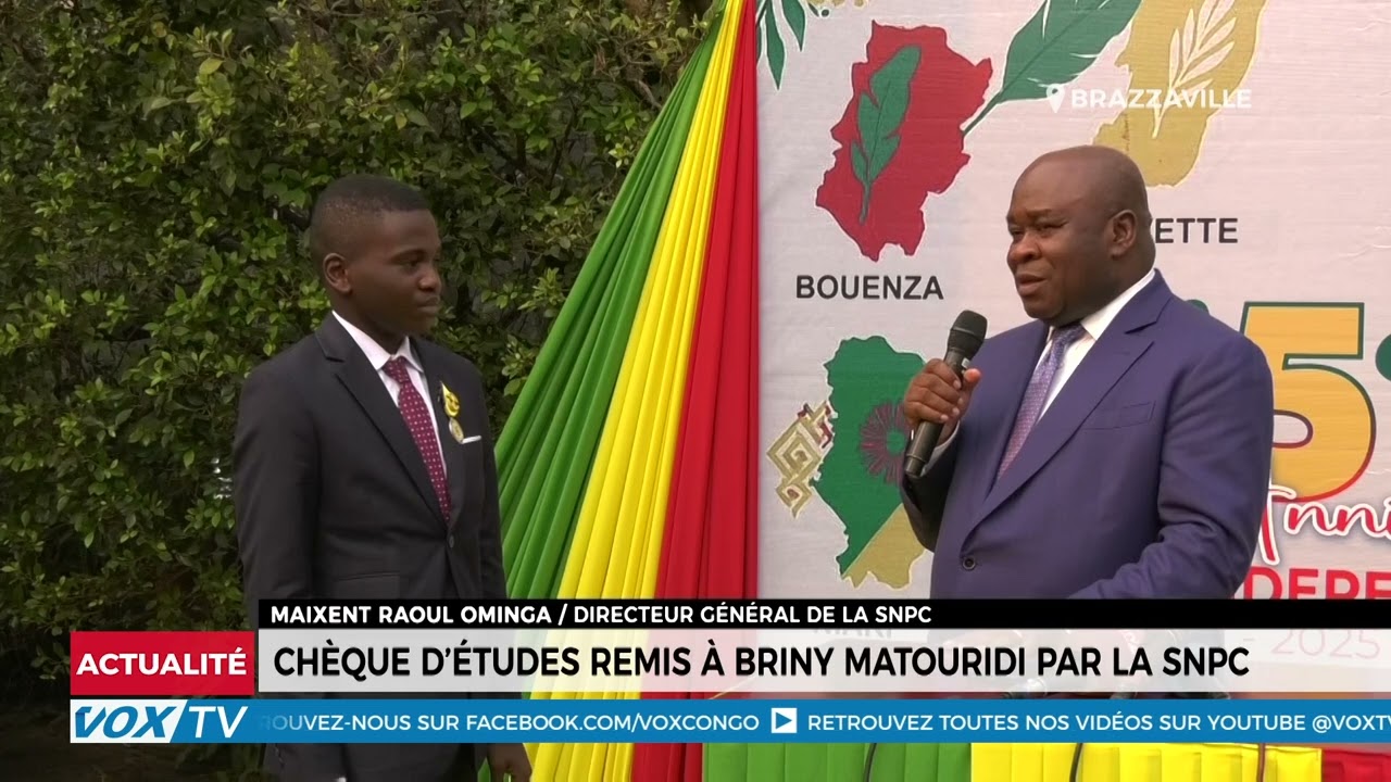 Chèque d’études remis à Briny Matouridi par la SNPC