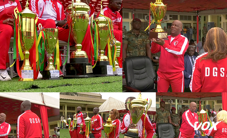 Les médaillés de volleyball et du karaté de la DGSP ont reçu les honneurs de leur président général 