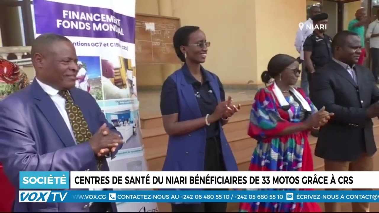 Centres de santé du Niari bénéficiaires de 33 motos grâce à CRS