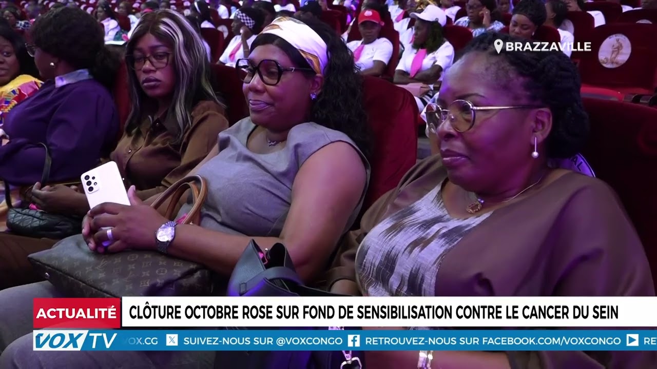 Clôture octobre rose sur fond de sensibilisation contre le cancer du sein