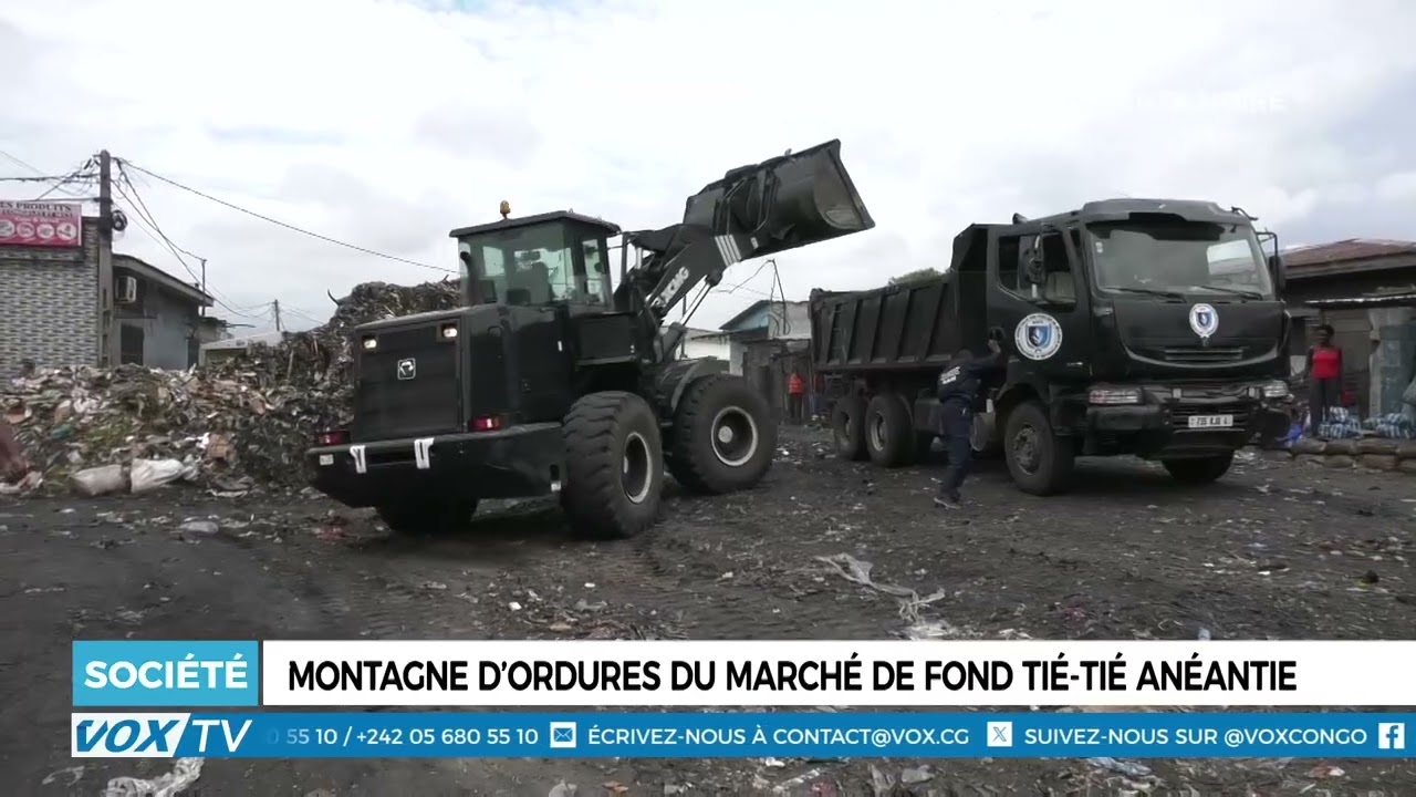 Montagne d’ordures du marché de Fond Tié tié anéantie
