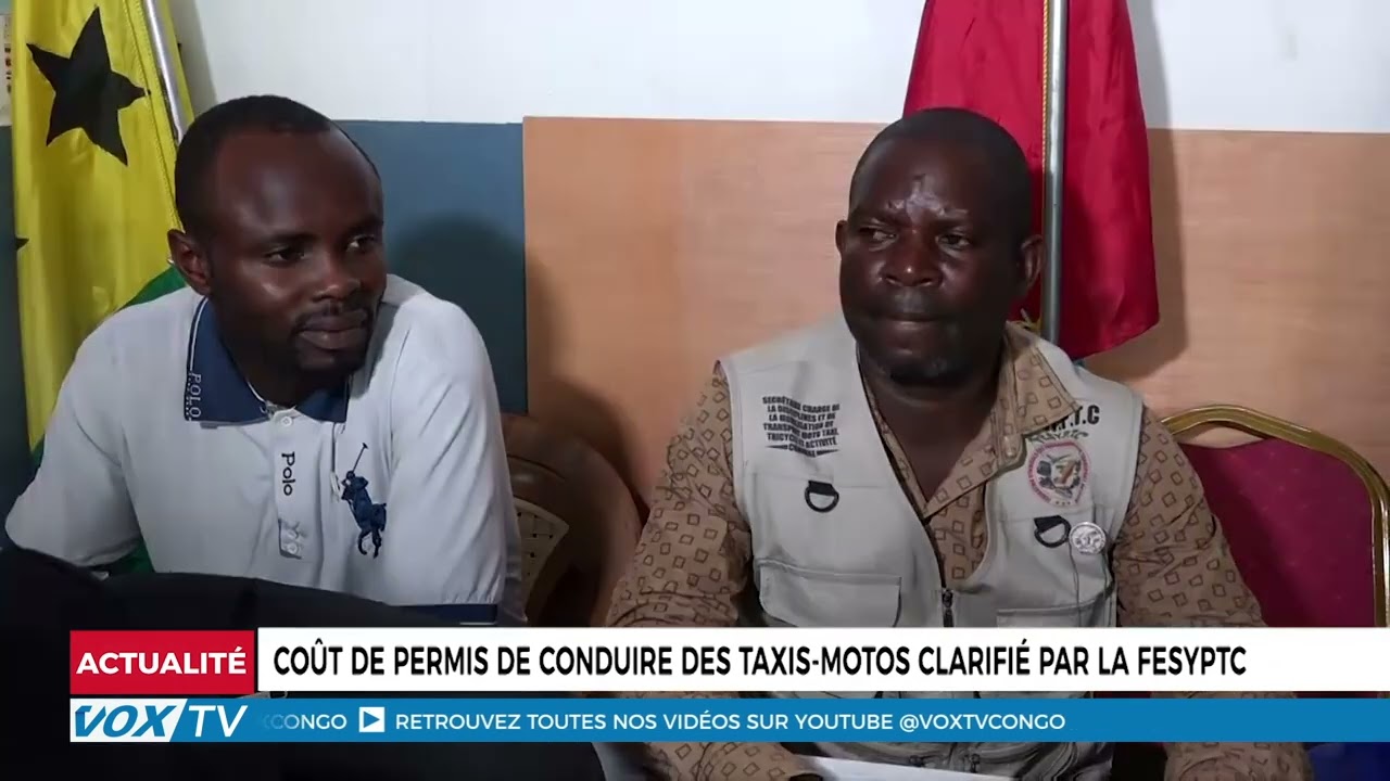 Coût de permis de conduire des taxis motos clarifié par la FESYPTC