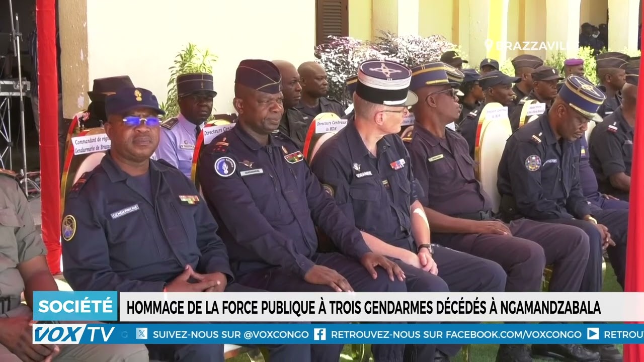 Hommage de la force publique à trois gendarmes décédés à Ngamandzabala