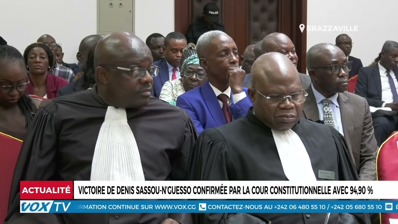 Victoire de Denis Sassou N’Guesso confirmée par la cour constitutionnelle avec 94,90 %