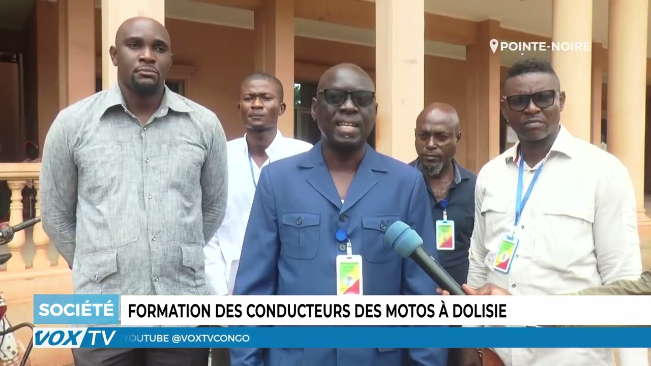 Formation des conducteurs des motos à Dolisie