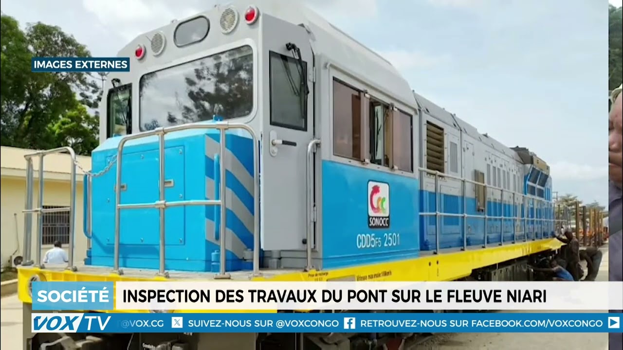 Inspection des travaux du pont sur le fleuve Niari