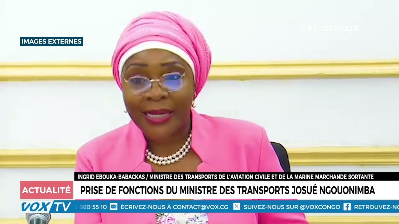 Prise de fonctions du ministre des transports Josué Ngouonimba