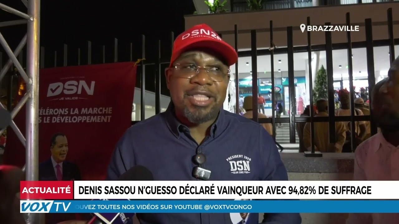 Denis Sassou N&rsquo;Guesso déclaré vainqueur avec 94,82%