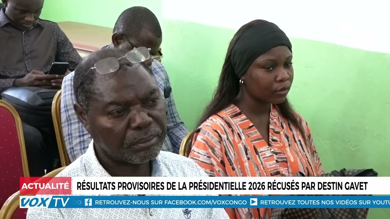 Résultats provisoires de la présidentielle 2026 récusés par Destin Gavet