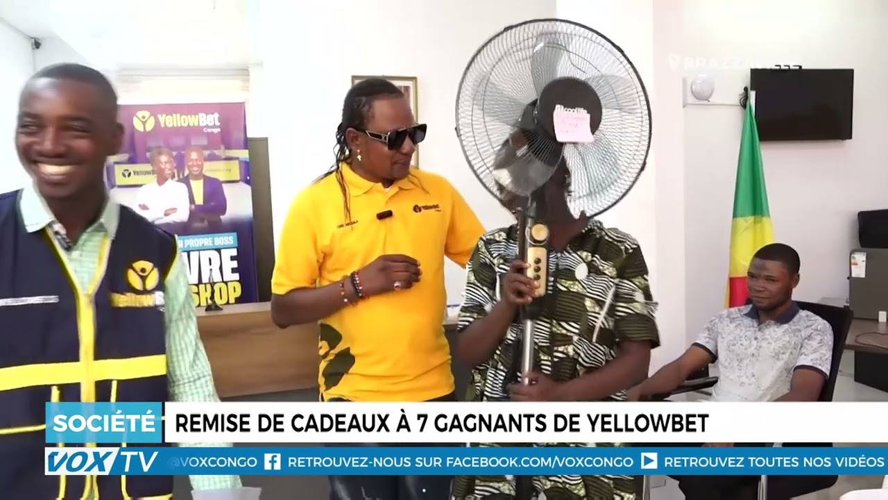 Remise de cadeaux à 7 gagnants de Yellowbet