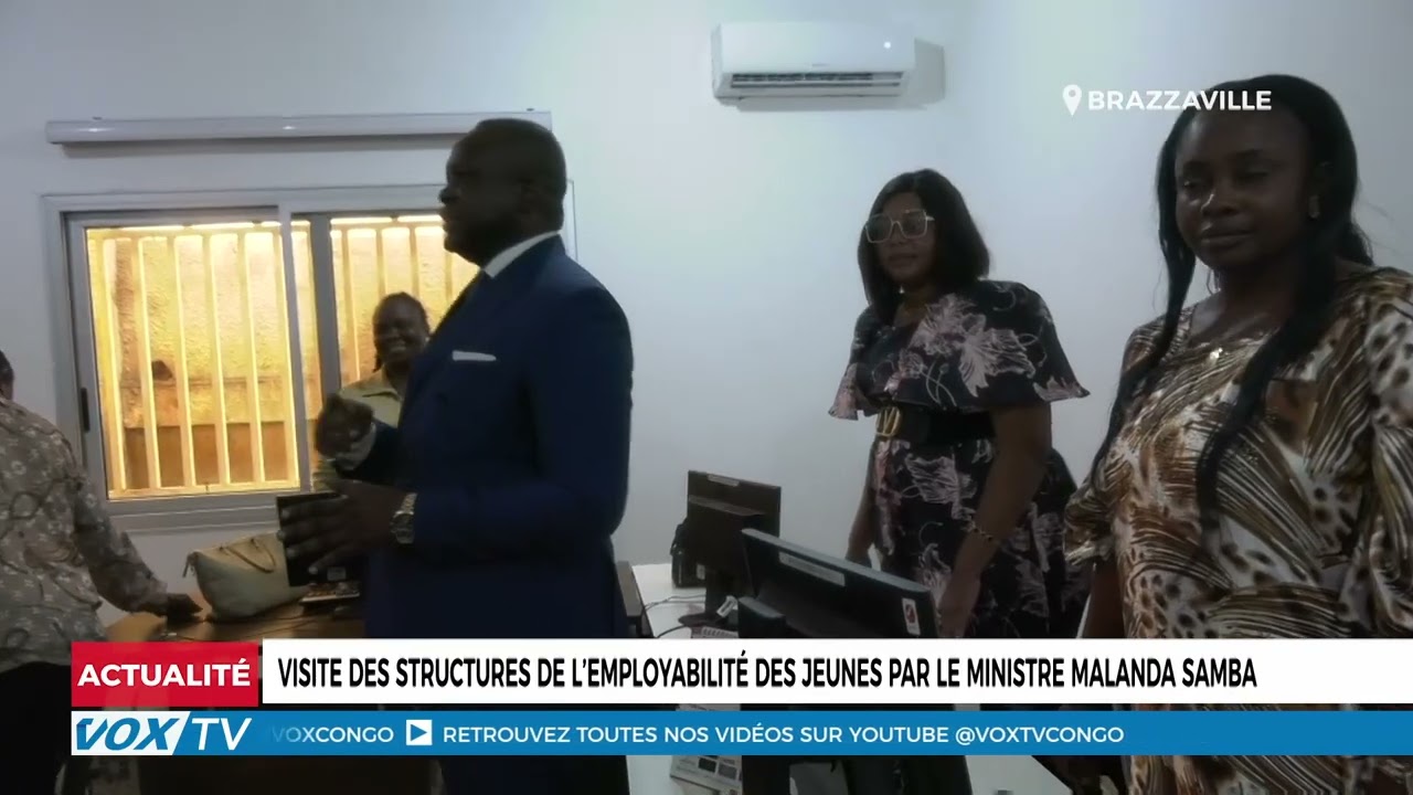visite des structures de l’employabilité des jeunes par le Ministre Malanda SAMBA