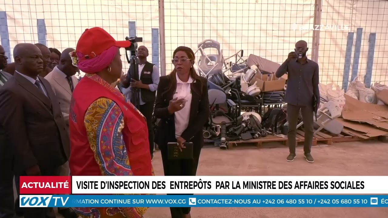 Visite d’inspection des  entrepôts  par la ministre des affaires sociales