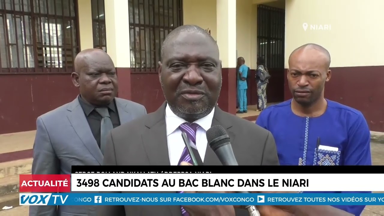 3498 candidat  au BAC blanc dans le Niari