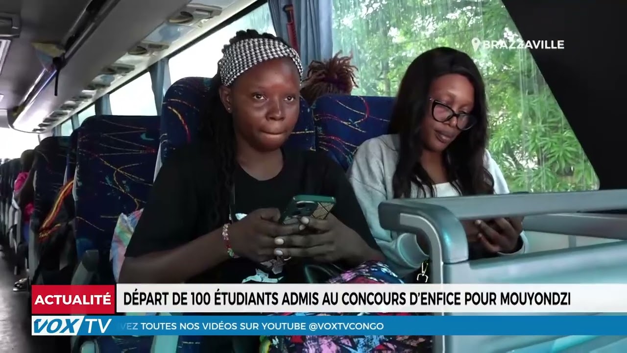 Départ de 100 étudiants admis au concours d’ENFICE pour Mouyondzi
