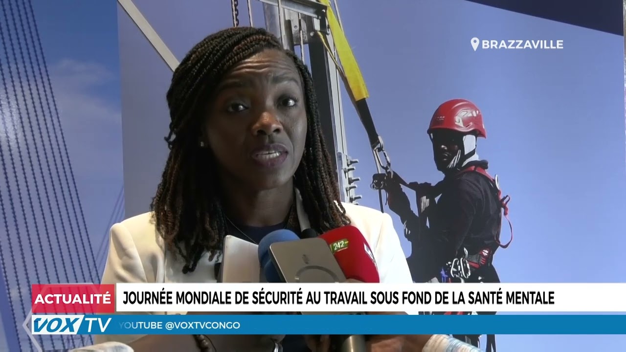 Journée mondiale de sécurité au travail sous fond de la santé mentale