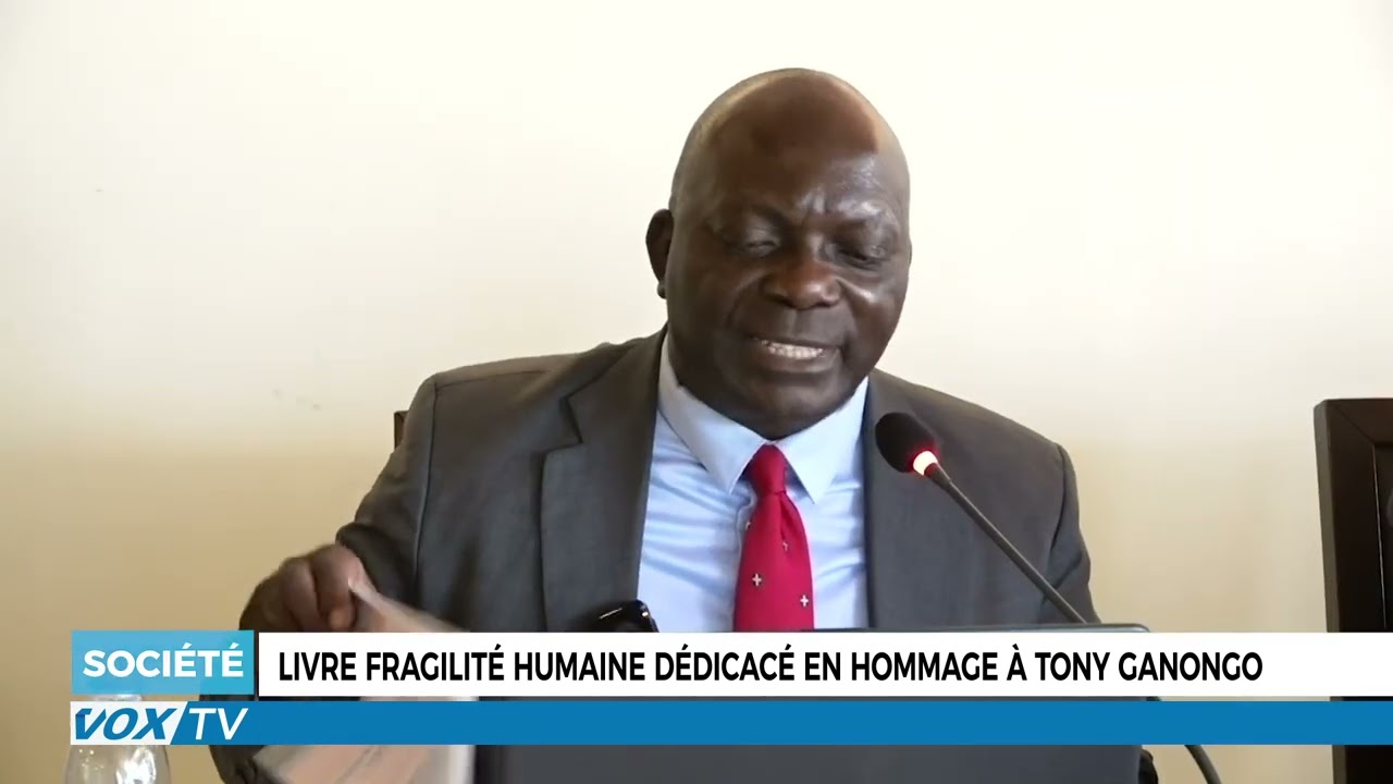 Livre fragilité humaine dédicacé en hommage à Tony Ganongo