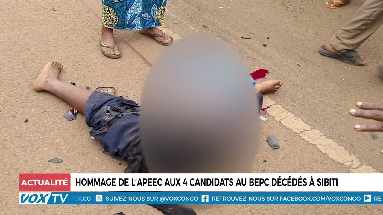 Hommage de l’APEEC aux 4 candidats au BEPC décédés à SIBITI