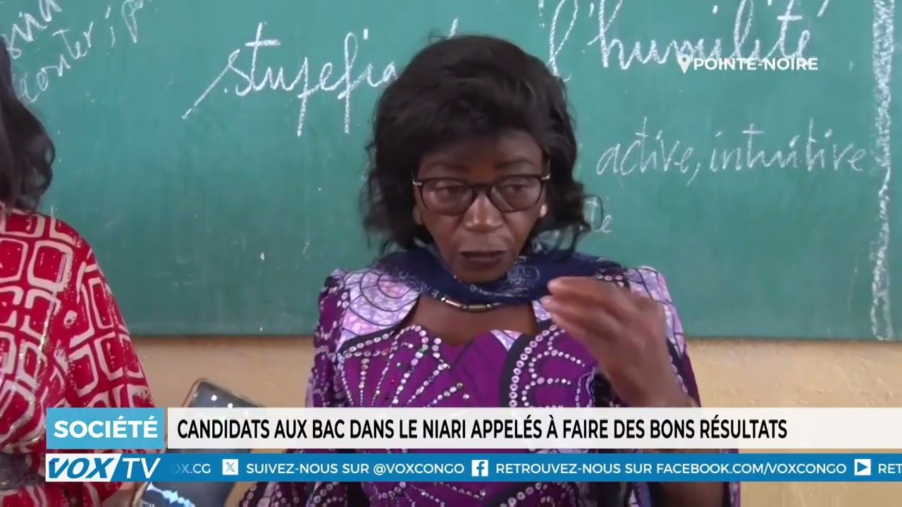 Candidats aux BAC  dans le Niari appelés à faire des bons resultats
