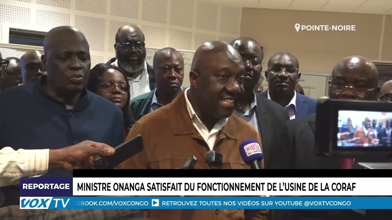 Ministre Onanga satisfait du fonctionnement de l’usine de la CORAF