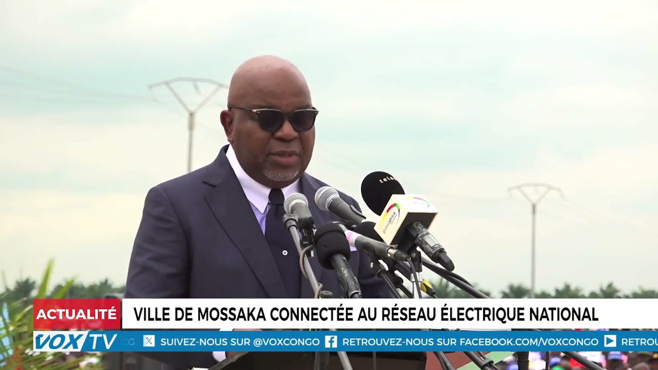 Ville de Mossaka connectée au réseau électrique national