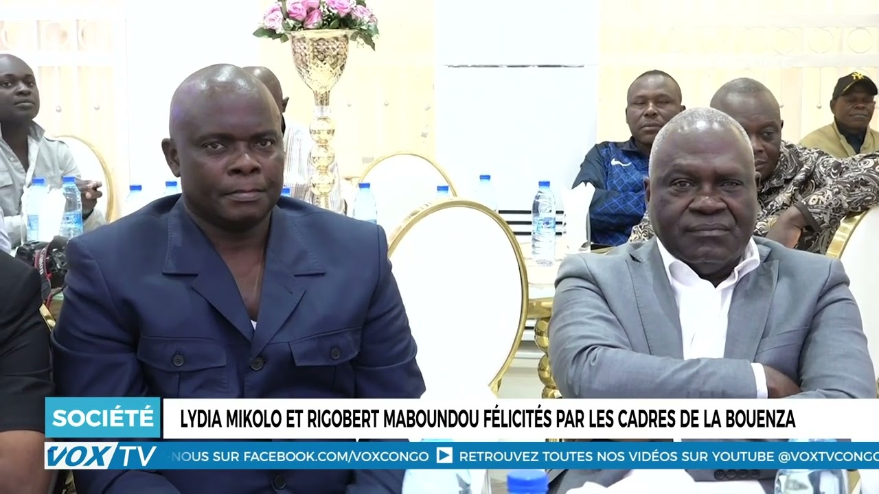 Lydia Mikolo et Rigobert Maboundou félicités par les cadres de la Bouenza