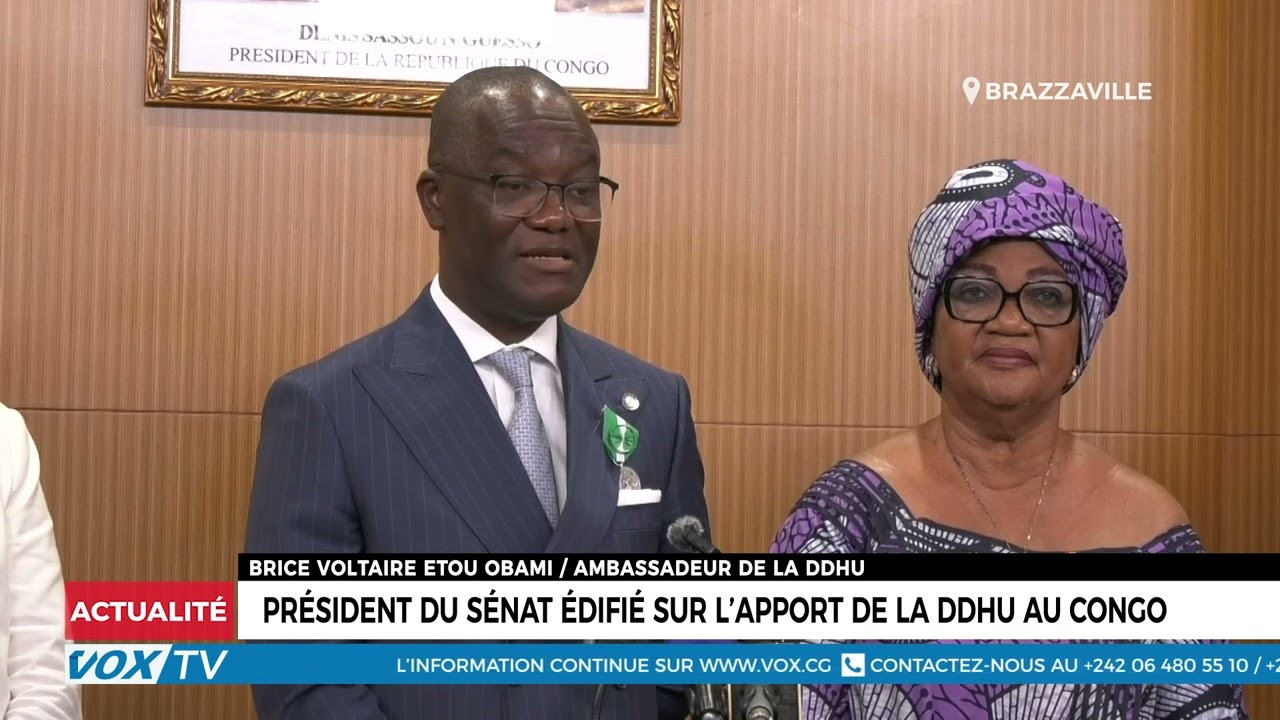 Président du Sénat édifié sur l’apport de la DDHU au Congo