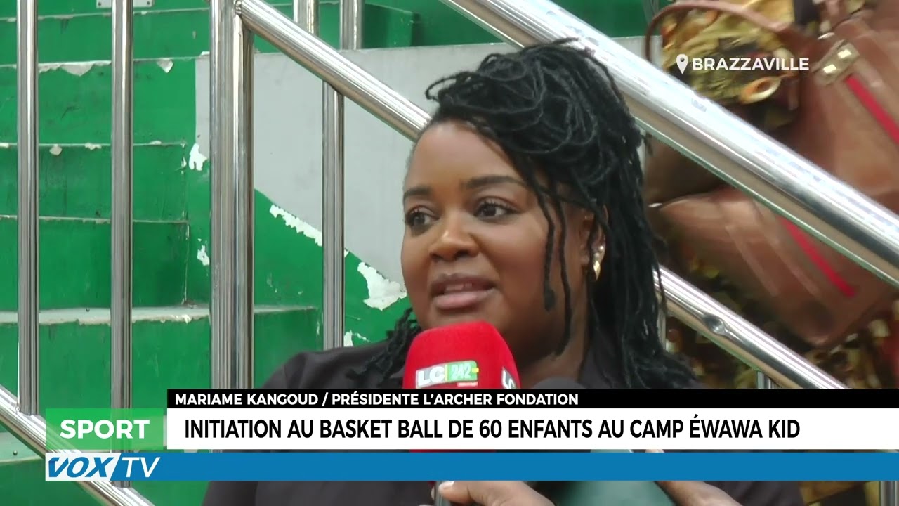 initiation au basket ball de 60 enfants au camp Ewawa Kid