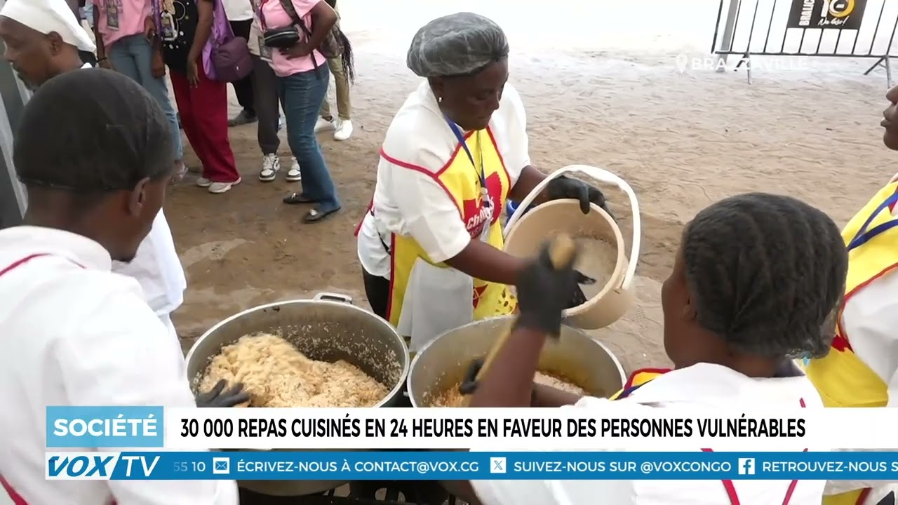 30 000 repas cuisinés en 24 heures en faveur des personnes vulnérables
