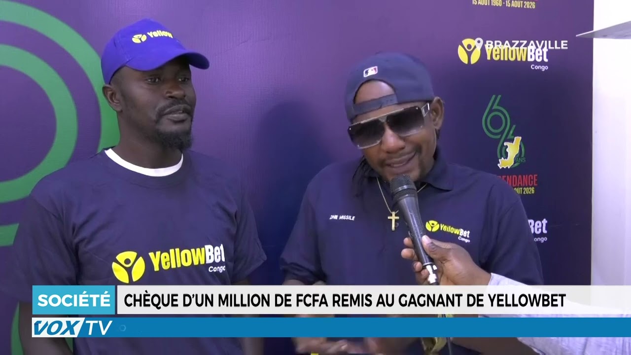 Chèque d’un million de FCFA remis au gagnant de yellowbet