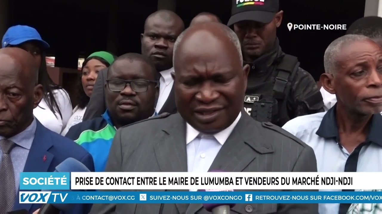 Prise de contact entre le maire de Lumumba et vendeurs du marche Ndji Dji