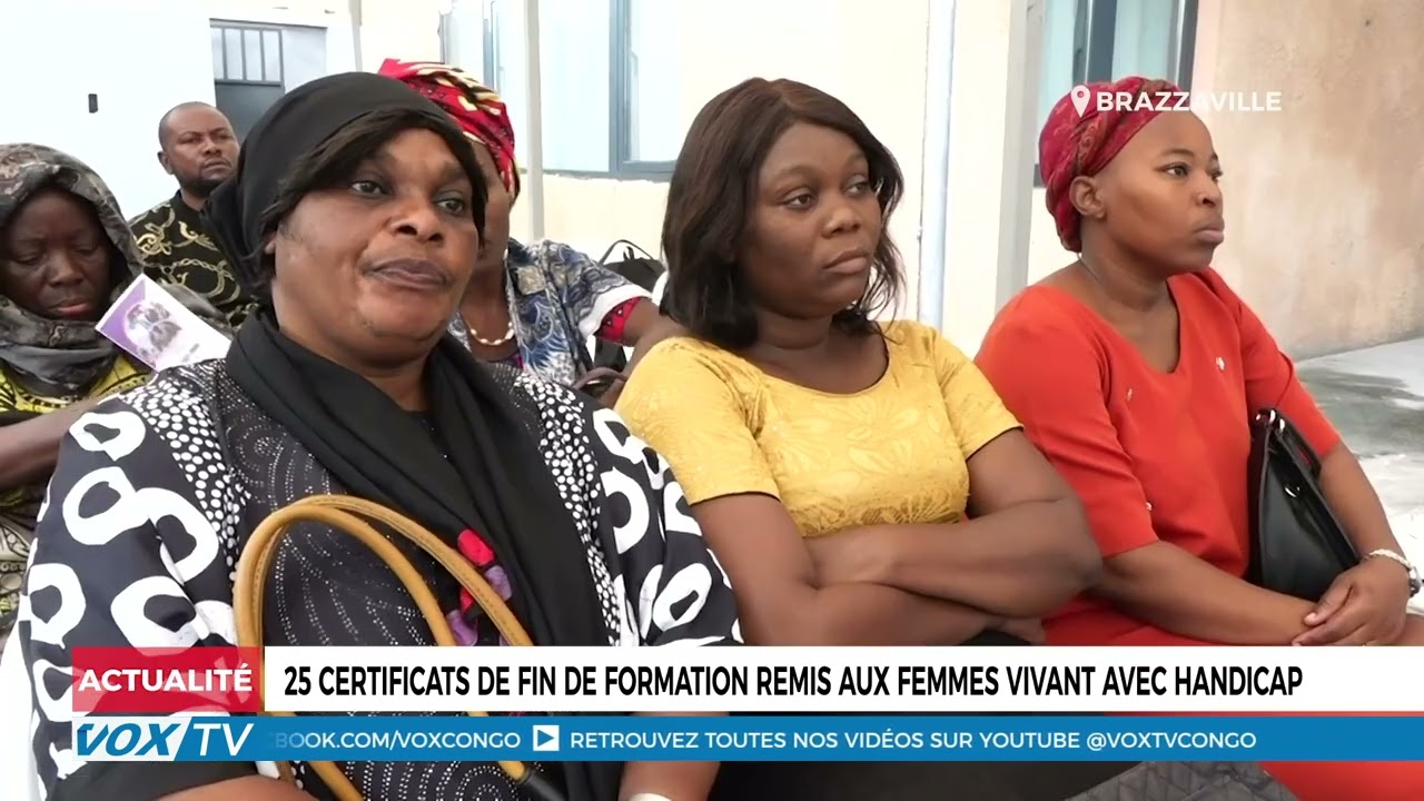 25 certificats de fin de formation remis aux femmes vivant avec handicap