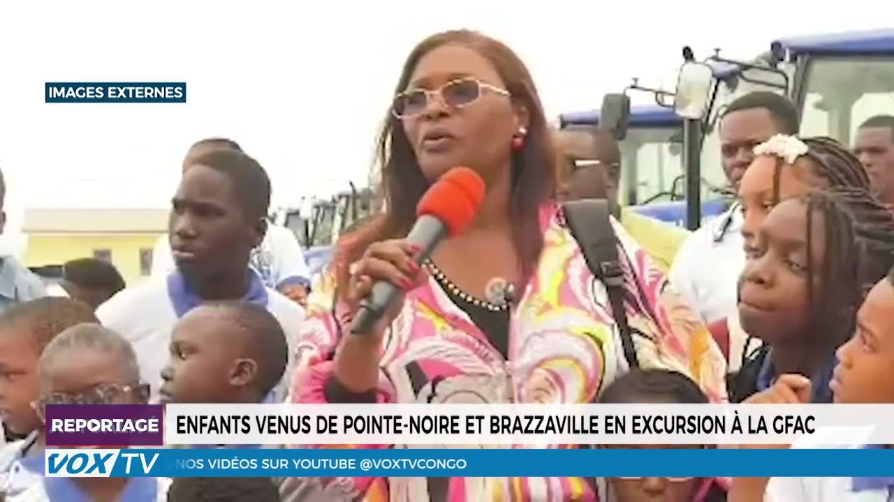 Enfants venus de Pointe Noire et Brazzaville en excursion à la GFAC