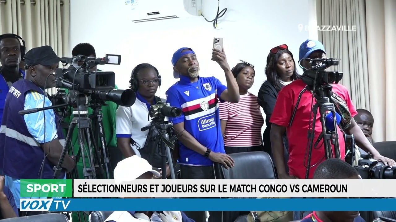 Sélectionneurs et joueurs sur le match Congo vs Cameroun