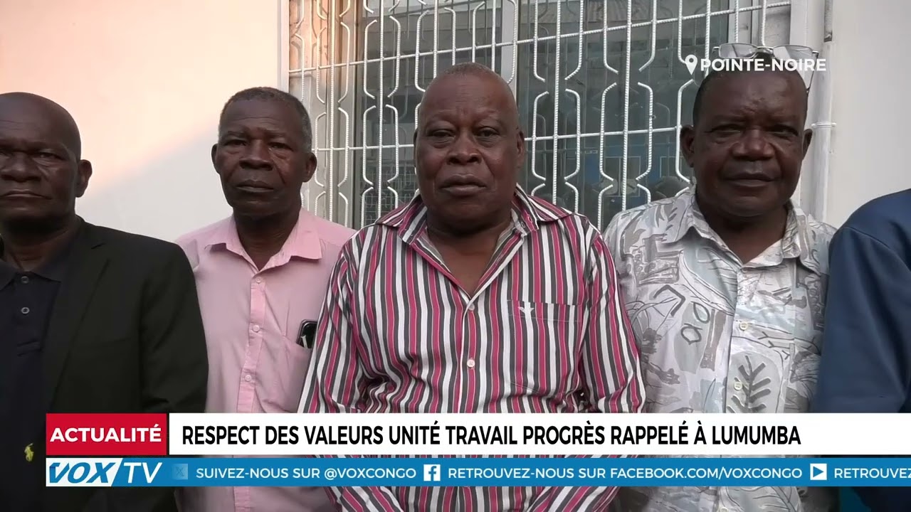 Respect des valeurs unité travail progrès rappelé à Lumumba